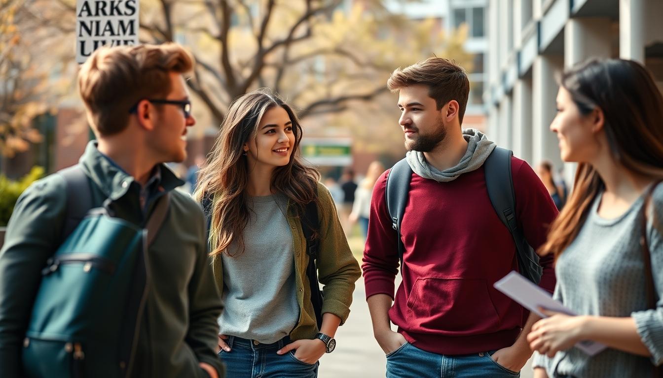 Modern university campus for students