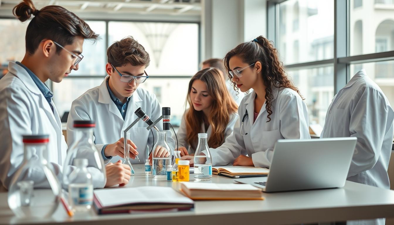 Student developing practical and academic skills